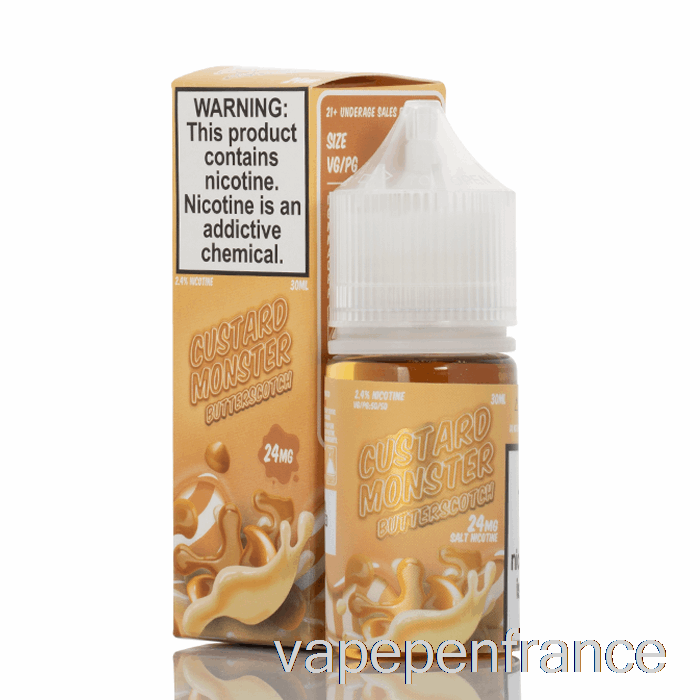 Caramel Au Beurre - Sels De Monstre à La Crème Anglaise - Stylo Vape 30 Ml 48 Mg